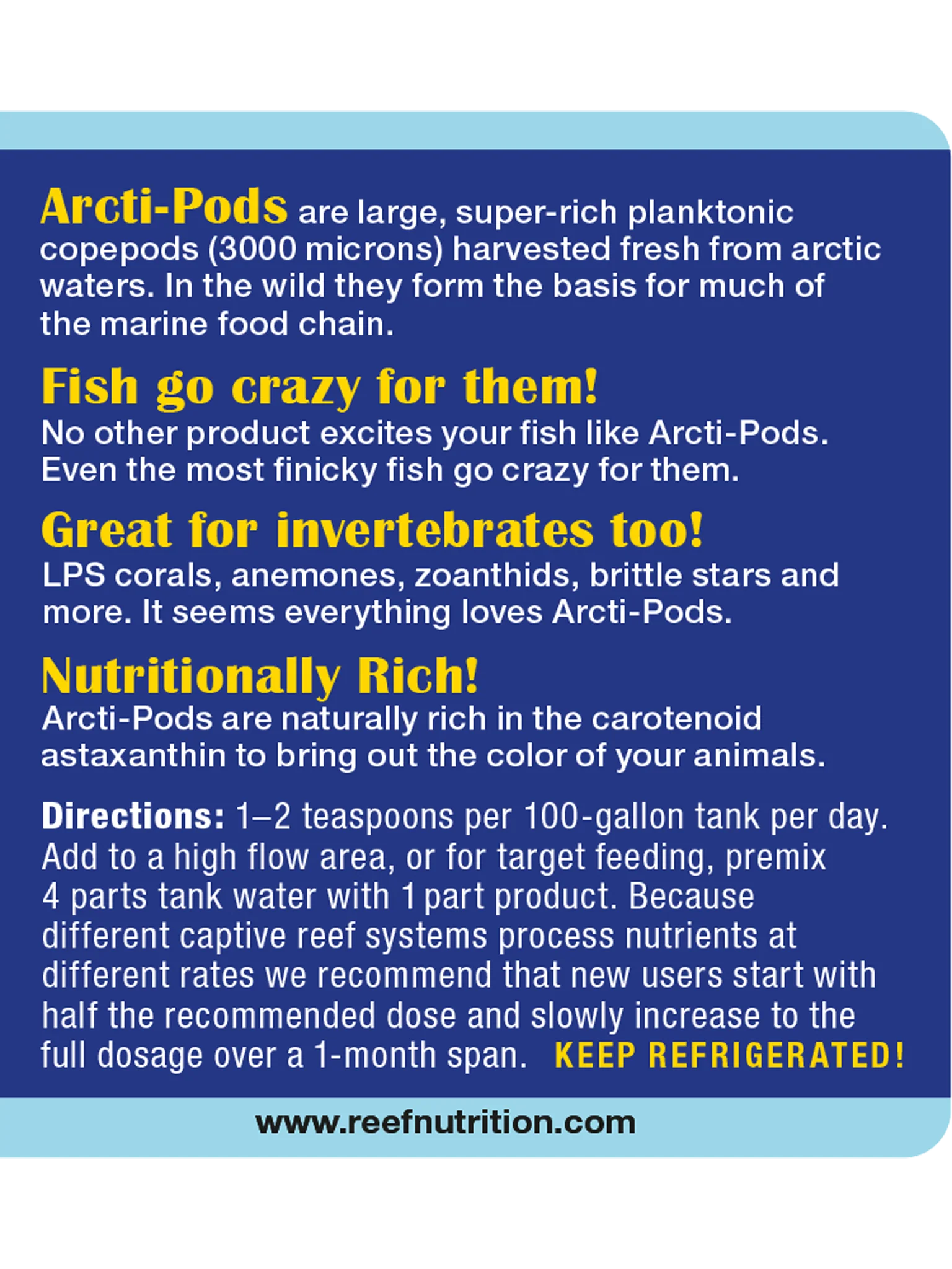 ARCTI-PODS® (6oz.) - Reef Nutrition