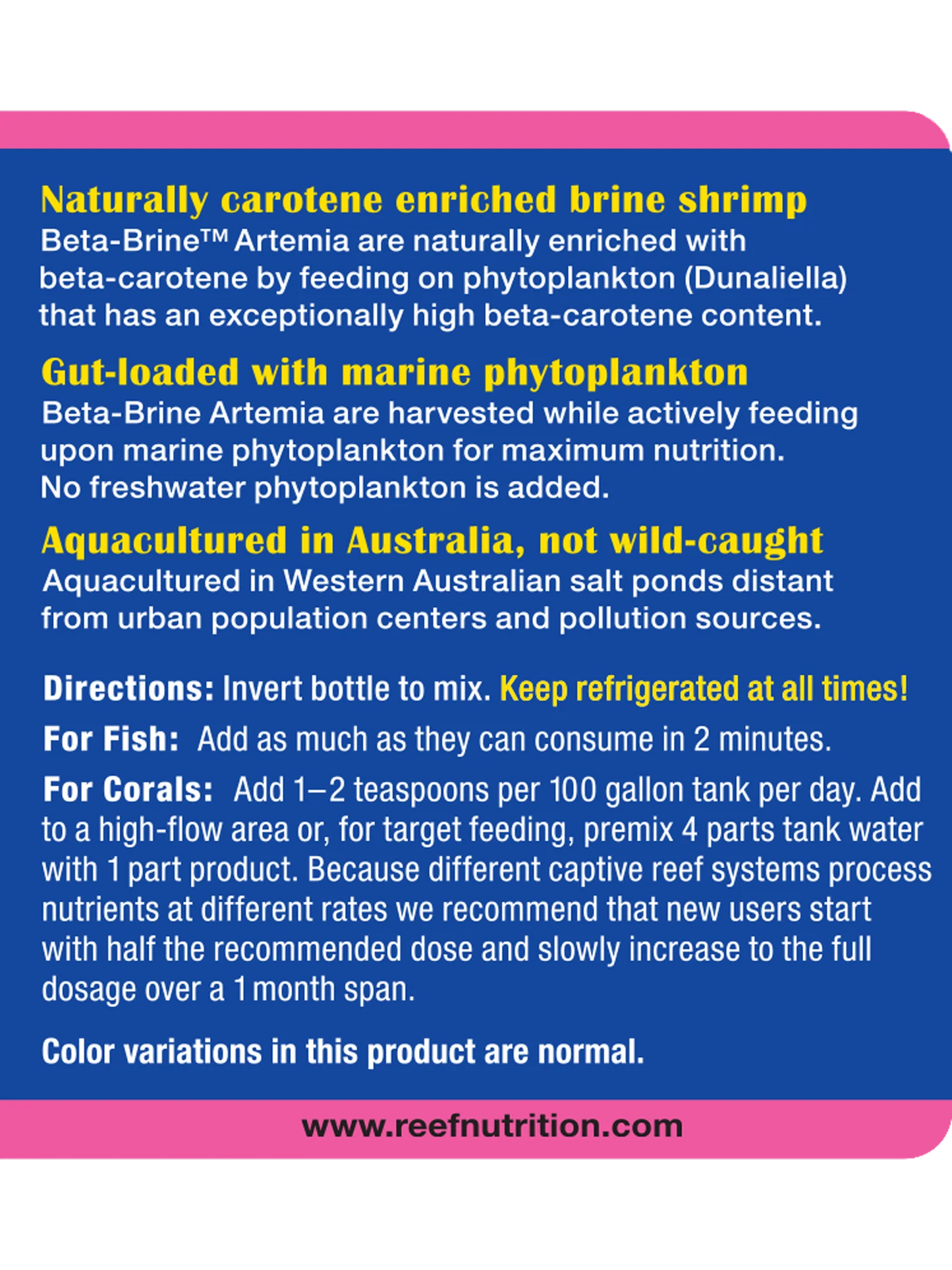 BETA-BRINE™ (6oz.) - Reef Nutrition