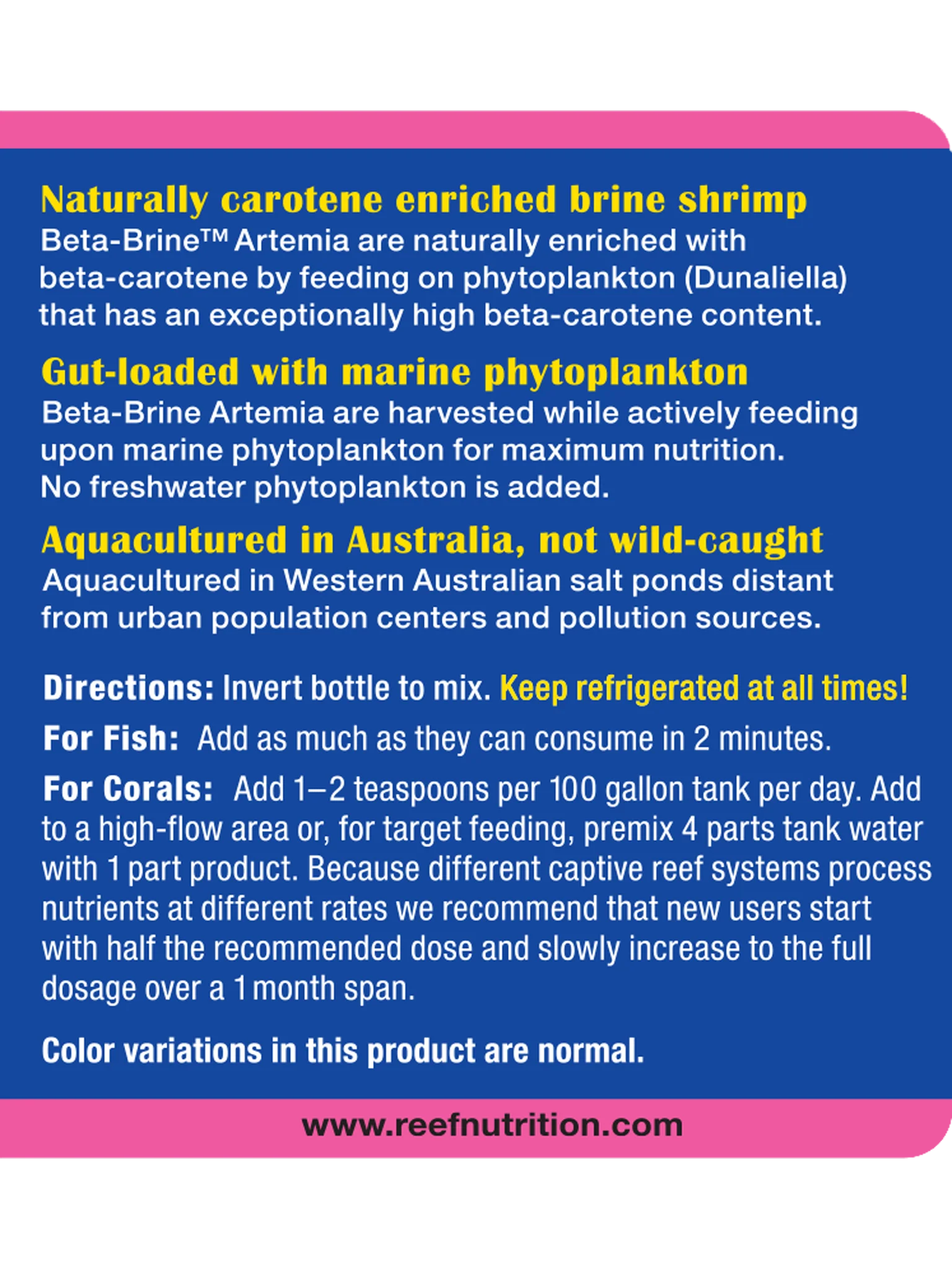 BETA-BRINE™ (6oz.) - Reef Nutrition