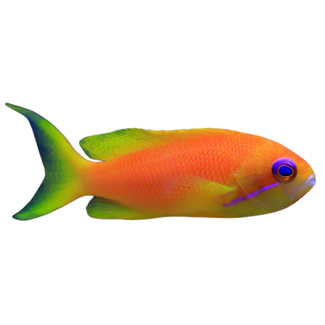 Orange (Blue Eye) Anthias: female (small)