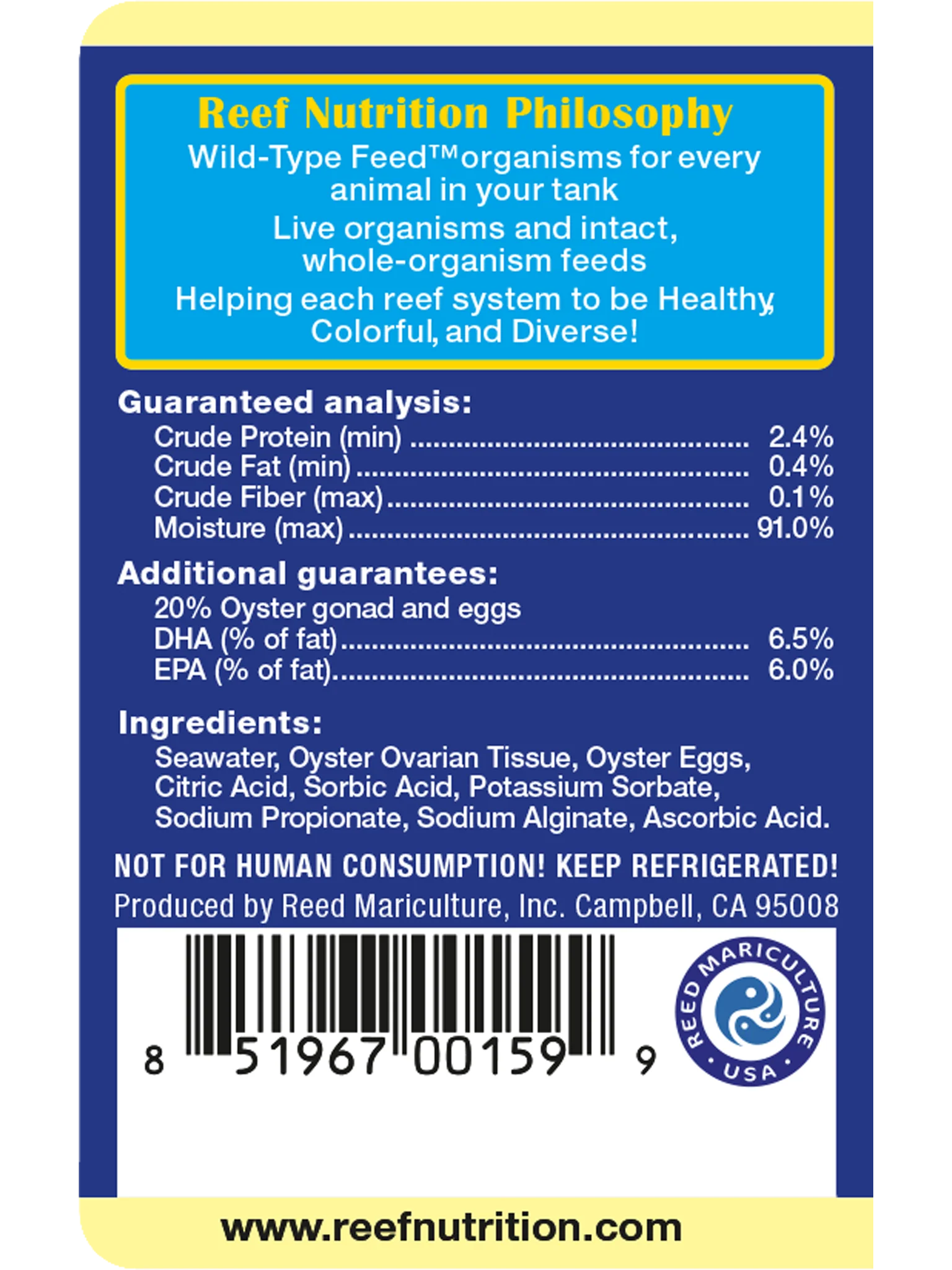 OYSTER-FEAST® (6oz.) - Reef Nutrition