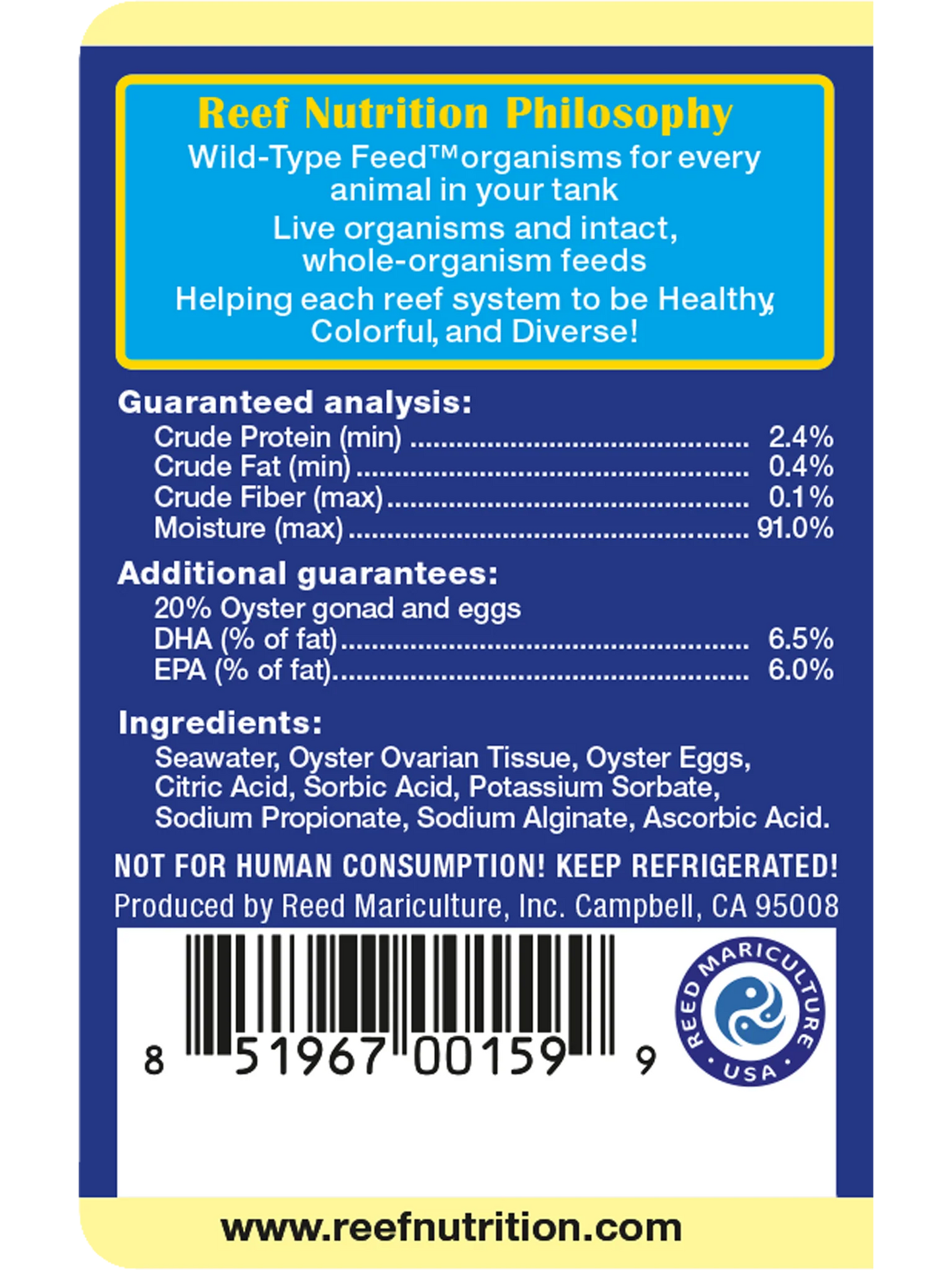 OYSTER-FEAST® (6oz.) - Reef Nutrition