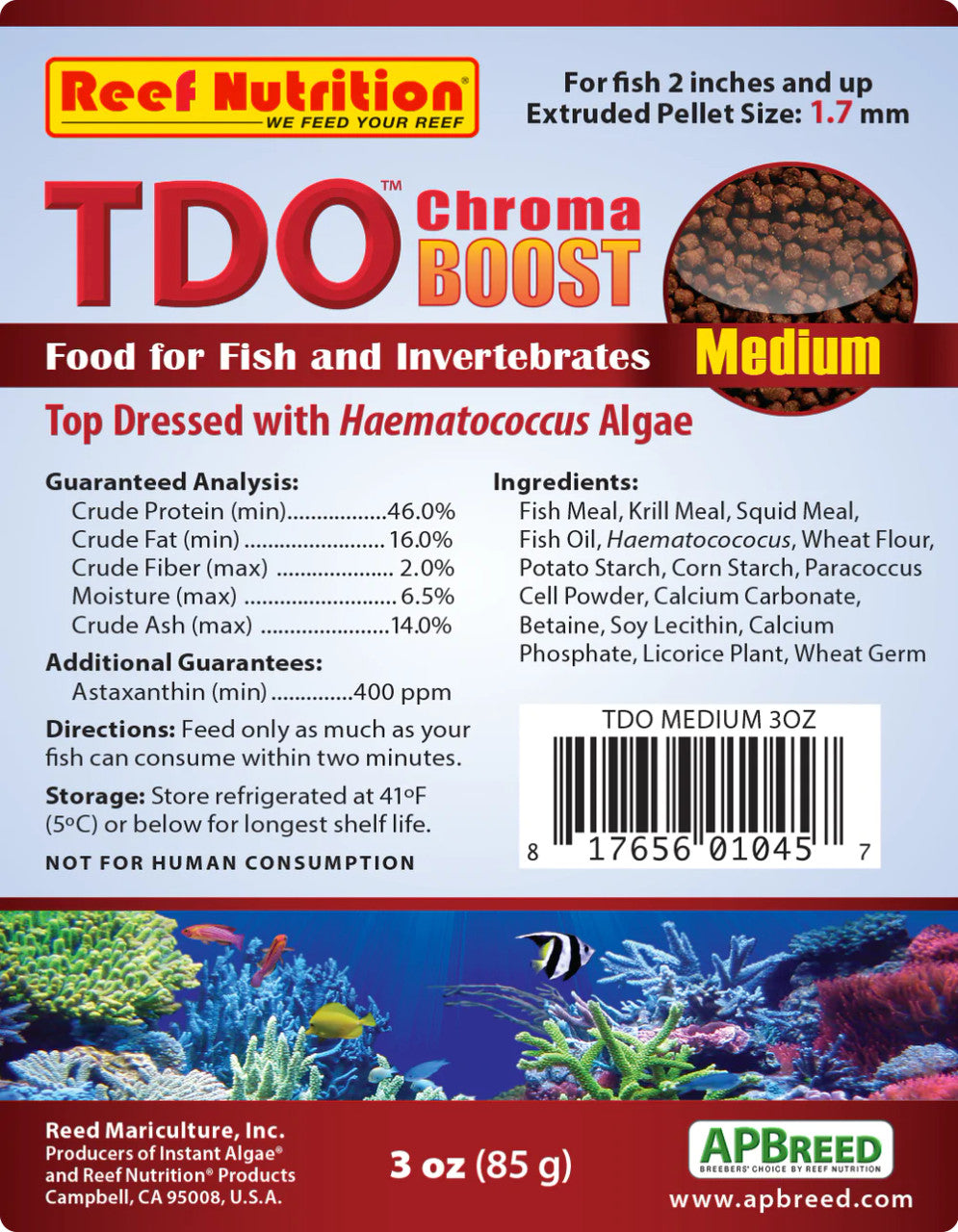 3oz. TDO Chroma Boost MEDIUM (EP1) - by Reef Nutrition